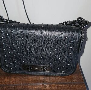 Coach Black Studded Crossbody Bag